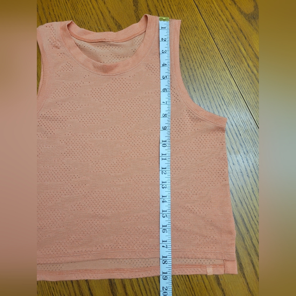 Lululemon Train to Be Cropped Muscle Tank Top Dot Camo Orange Size 4 Sleeveless - Picture 5 of 10